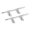 2PCS 6in Boat Tie Down Cleat 316 Stainless Steel Highly Polished Marine Rope Cleat for Speedboat Yacht