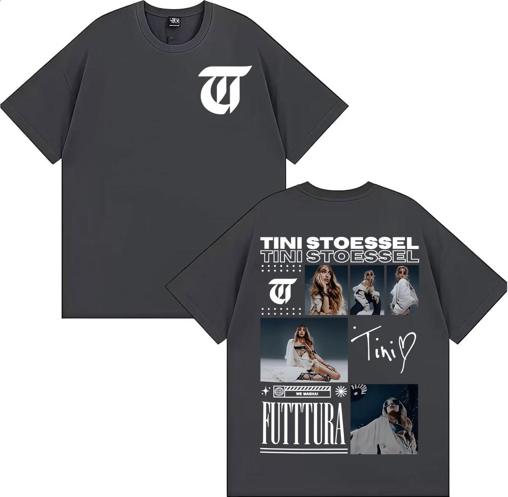 Tini Stoessel Futtura Album Tour 2025 Graphic T Shirts Men Women Clothing Fashion Aesthetic Tshirts High Quality Cotton Tshirt