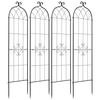 Garden Trellis, 180 x 52.5 cm Rose Trellis, 4 Packs Garden Flower Rose Trellises with Powder-Coated Finish & Convenient Locking Design, Plant Support