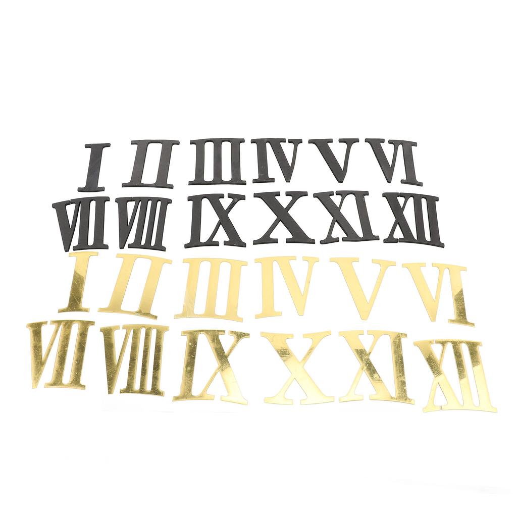 3D Kendin Yap Duvar Saati Kendin Yap Yenilikçi Romen Rakamı Tasarımı Altın Ayna Gümüş Akrep Modern Duvar Saati