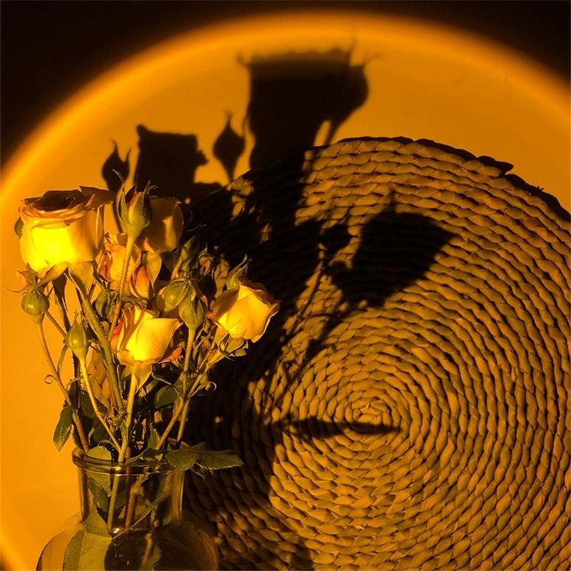 Sunset Lights USB Floor Sunset Lights Aura Lights Rainbow Background Projection Decoration Dusk Internet Celebrity Sunset Lights