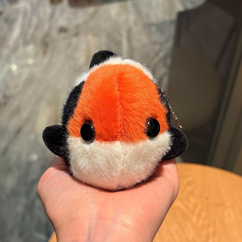 Glücklicher Koi-Fisch Geschenk für beste Freundin: Niedlicher Plüsch-Koi-Fisch-Schlüsselanhänger/Rucksack-Ornament