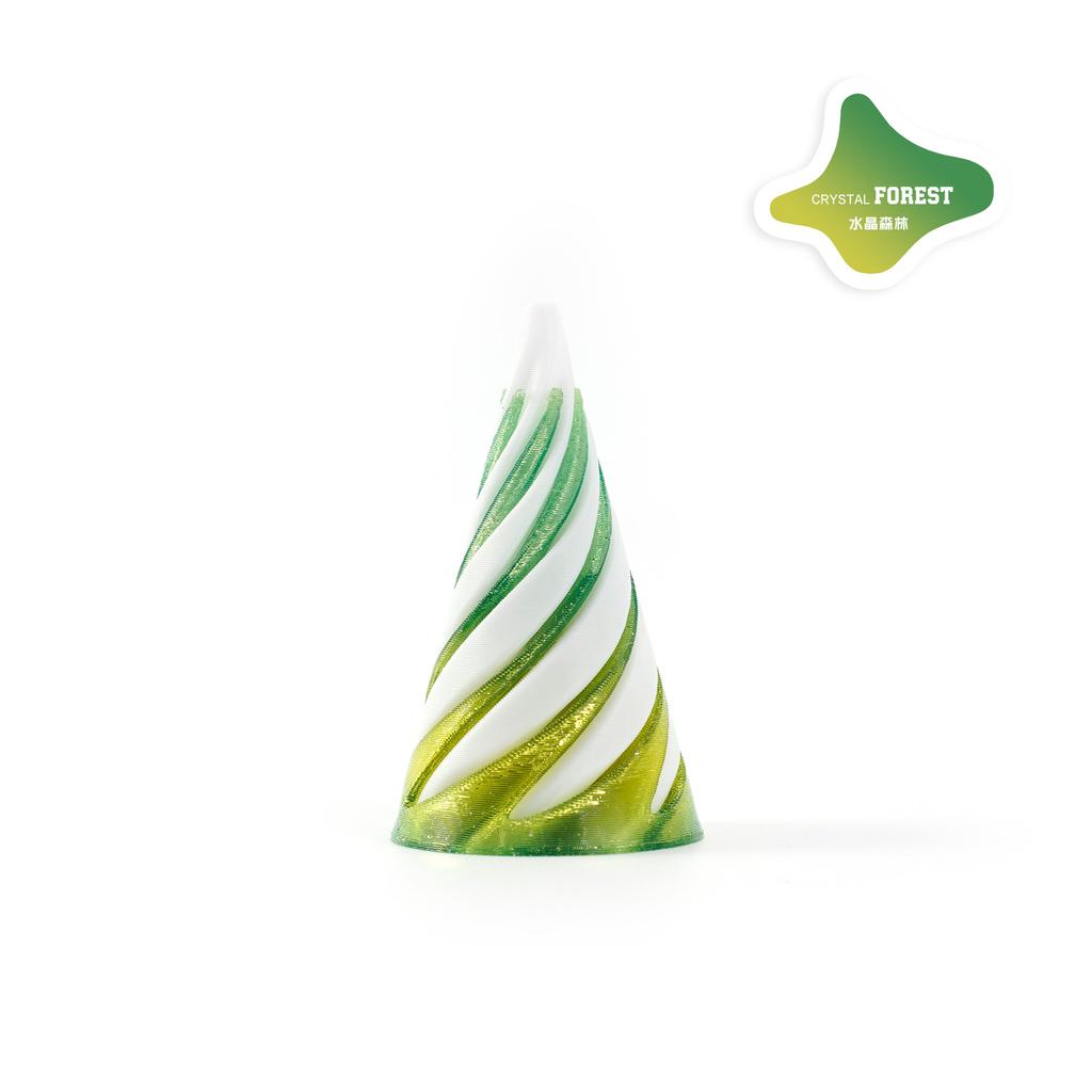 3D Printed Spiral Cone Toy Impossible Pyramid Passthrough Sculpture Pass Through Pyramid Toy Mini Vortex Thread Illusion