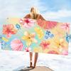 Tropical Print Beach Towel Floral Pattern Oversized Microfiber Quick Dry Sand Free Summer Vacation Pool Travel Boho Gift For Her