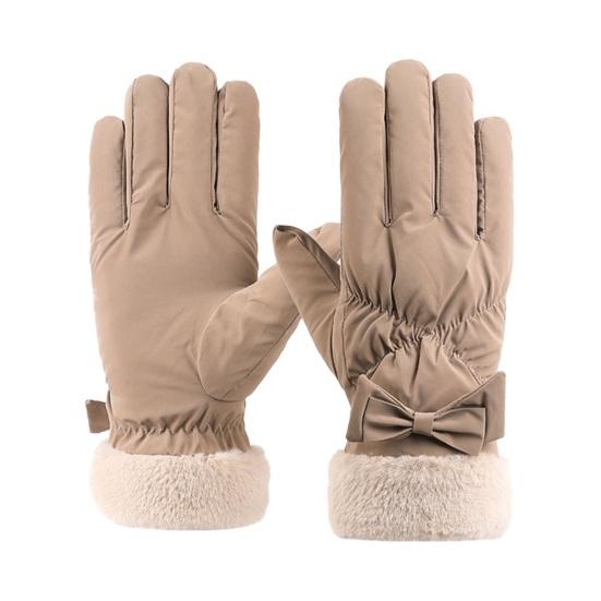 

Женские водонепроницаемые лыжные перчатки, ветрозащитные, с флисовой подкладкой, термо, сенсорные, зимние теплые коричневый