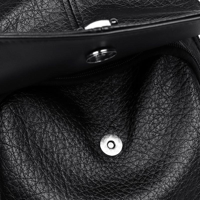 Vintage Backpack Women's PU Backpack Large Capacity Multifunctional Shoulder Bag