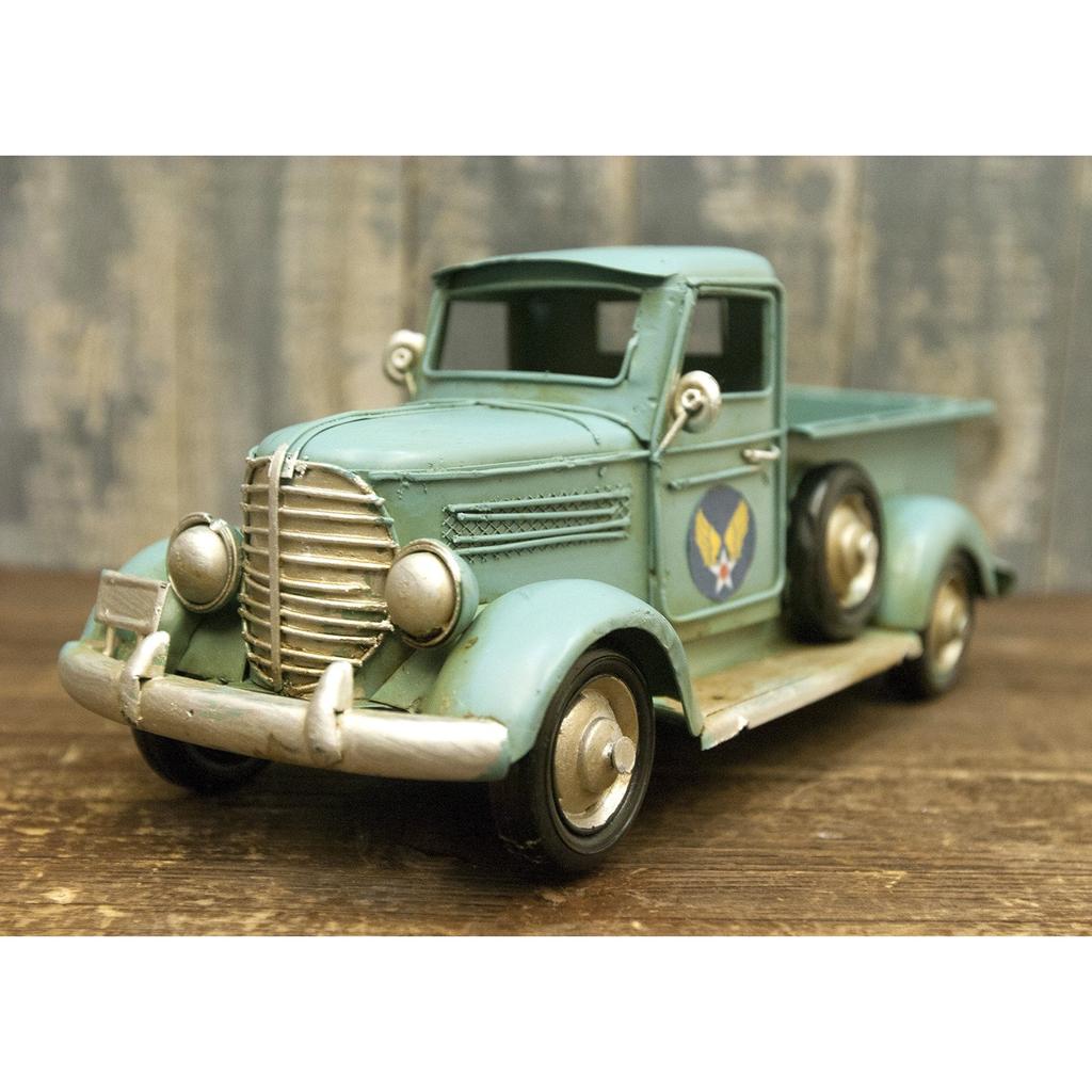 Akizuki Trading Truck W26 X X Vintage CY077369 Figurine, Blue, D10.5 H11cm, Car,