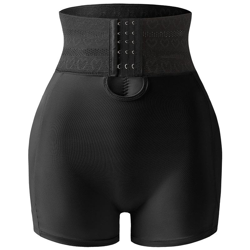High Waist Tummy Control Butt Lifter Shaper Shorts With Hook Eye Closure S чёрный