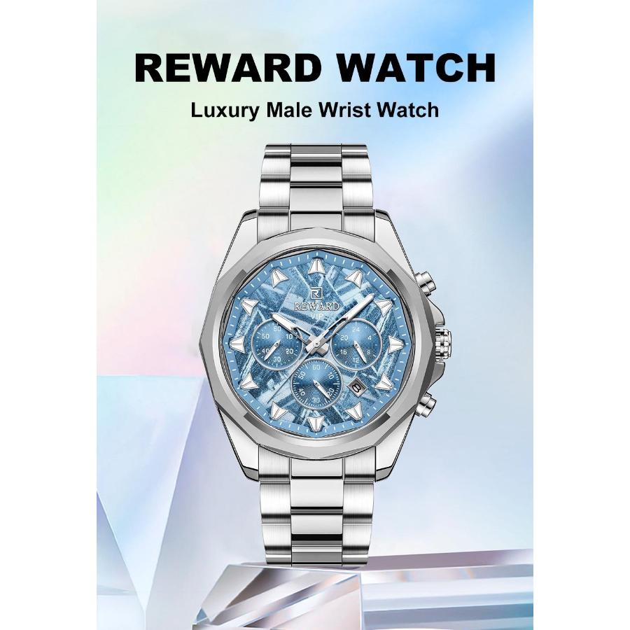 Watches for Men Stainless Steel Fashion Business Chronograph Watch Luminous Waterproof Luxury Men's Wrist Watch