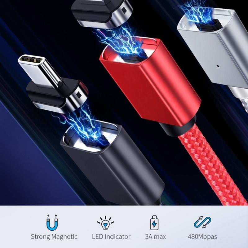 Type C Magnetic Charging Cord With Anti Dust Design And Safe Protections Chip For Secure Night Charging