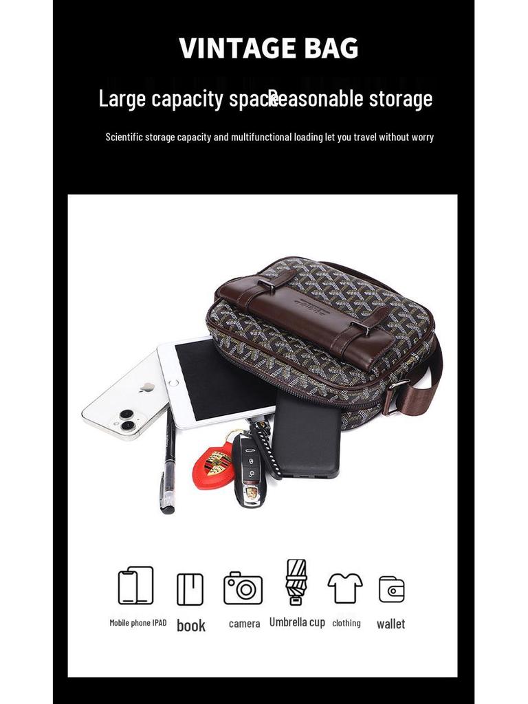 Men's Multifunctional Crossbody Phone Bag: Outdoor Casual Shoulder Bag for Work, Commute & Travel