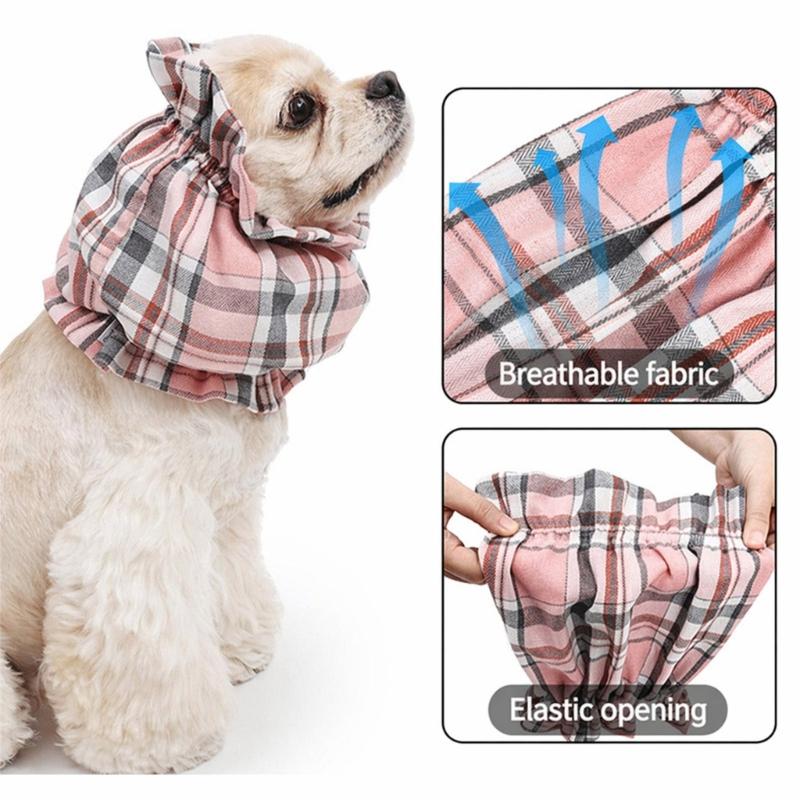 Stretch Dog Ear Wrap for Cocker Spaniels and Similar Dogs, Feeding Drinking Grooming and Head Coverage, 1 Pack