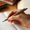 BALLPOINT PEN KNOCK wooden ballpoint pen LUMBER by Hacoa "SLIM 1.0mm" Knock-style (walnut) +