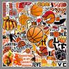 50 Basketball Sports Stickers for Skateboards, Luggage, Laptops, Cars, and Motorcycles