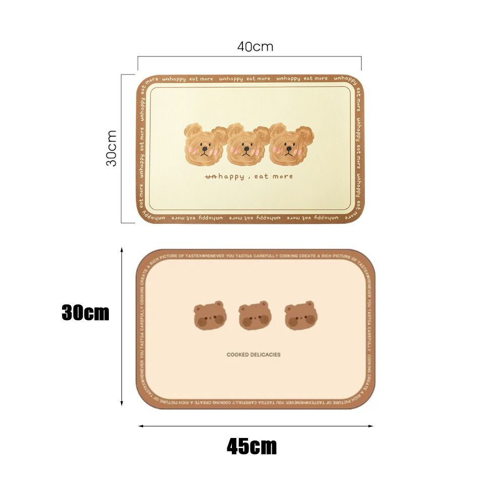 Ölfestes Essmatte Niedlicher Bär Untersetzer Cartoon Isolier-Platzset