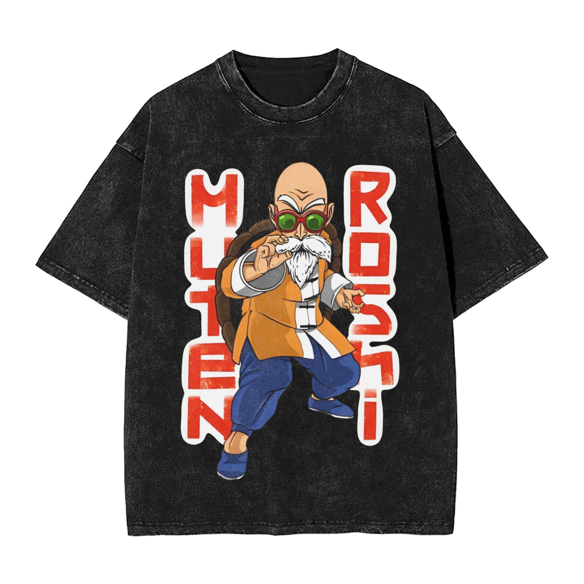 

Premium Washed Tshirt Soft Anime Vintage Crew Neck Tee Durable and Elastic Tshirt for Trendy Casual Wear New M