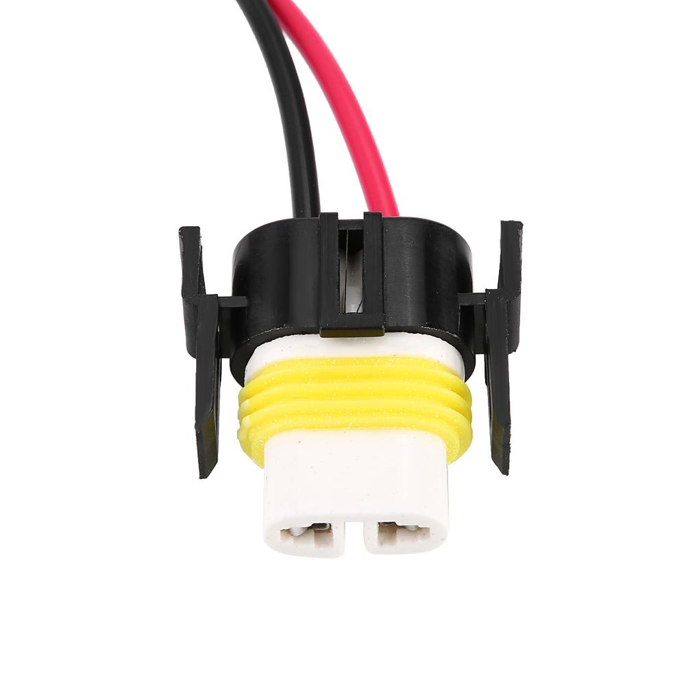 H11 Headlight Fog Lamp Retrofit Wiring Harness Female Sockets Plug Ceramics Connector Adapter