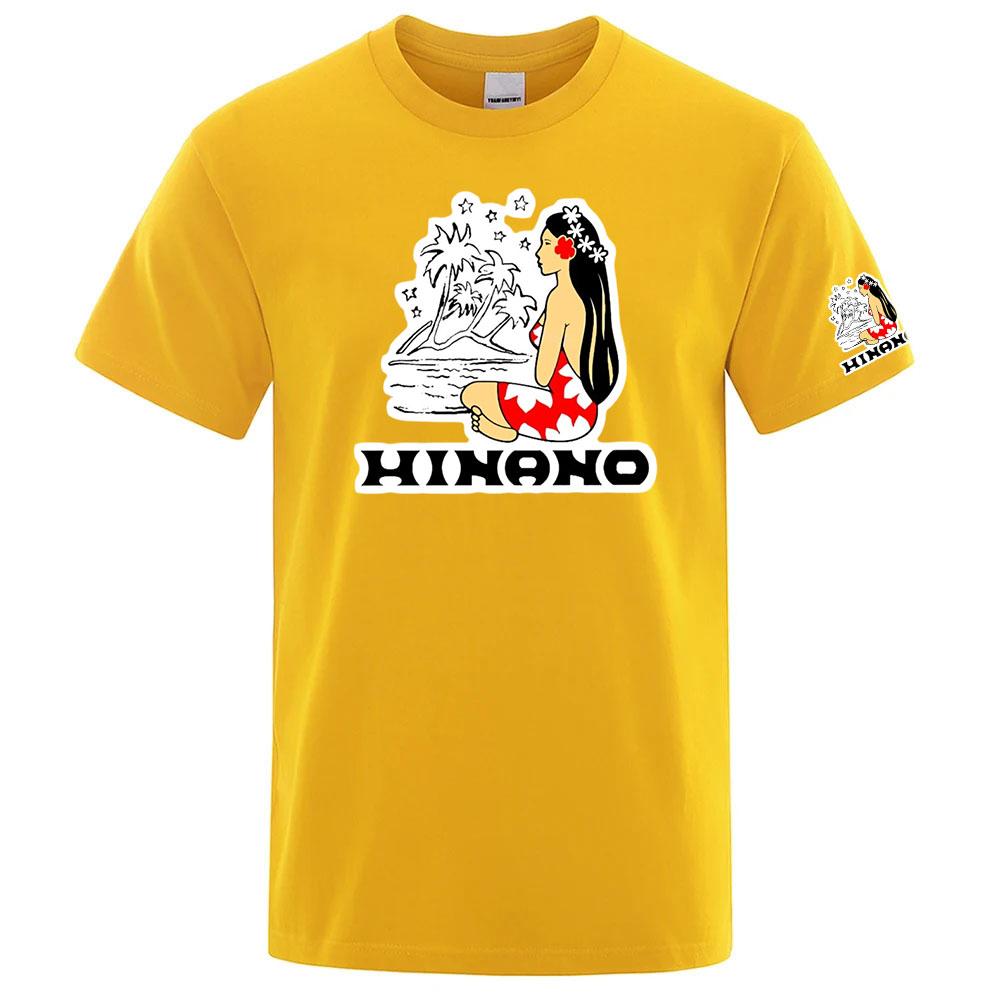 Hinano Tahiti Beer Unisexs Summer Oversize Cotton Premium Fabric Tshirt Casual High Quality Short Sleeves Sports Tshirt