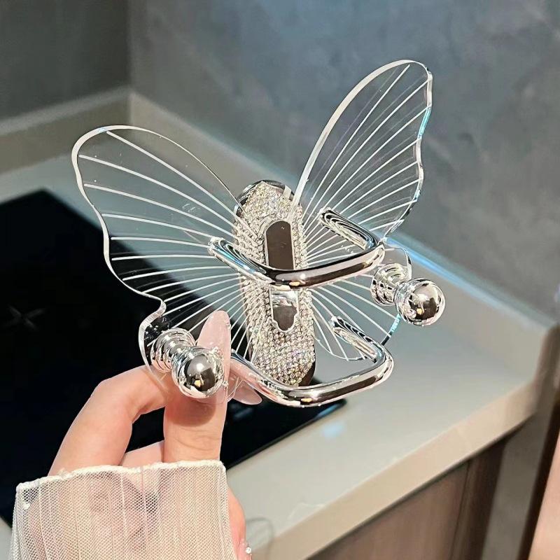 Elegant Wall-Mounted Bathroom Storage Rack with Hair Accessories Hooks