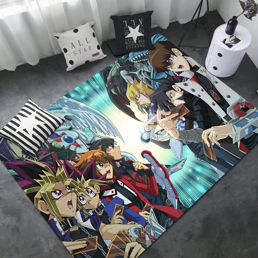 Cartoon Anime Yu-Gi-Oh MONSTER CARD Door Mat Non-Slip Laundry Room Mat Laundry Decor Balcony Child Living Room Welcome Doormat