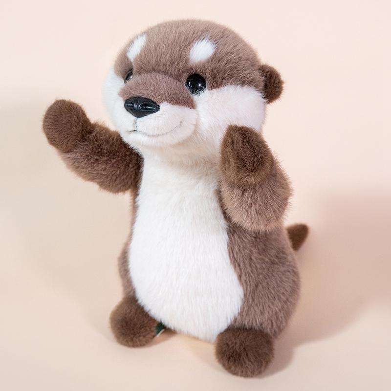 25/35cm Simulation Niedlicher Otter Plüschtier Puppe Kissen Stehend Vorhang Knopf Magnetische Saugung Otter Plüschtier Heimdeko Geschenk Für Kind