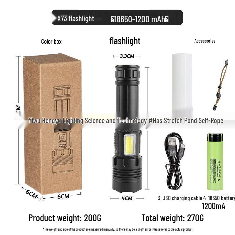 XHP90 Explosion-Proof Rechargeable LED Flashlight: Super Bright, Waterproof, Telescopic Zoom, Aluminum Alloy, Handheld Light for Outdoor Use.