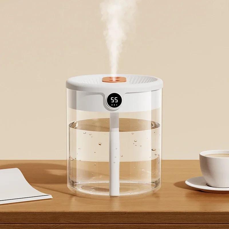 2000ML Air Humidifier USB Dual Spray Ultrasonic Cool Mist Essential Oil Diffuser Humidifier LED Lamp Essential oil diffusers