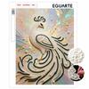 5D Round Pearl Painting Kit Elegant White Peacock Pattern DIY Handmade Crystal Artist Home Interior Decor Gift