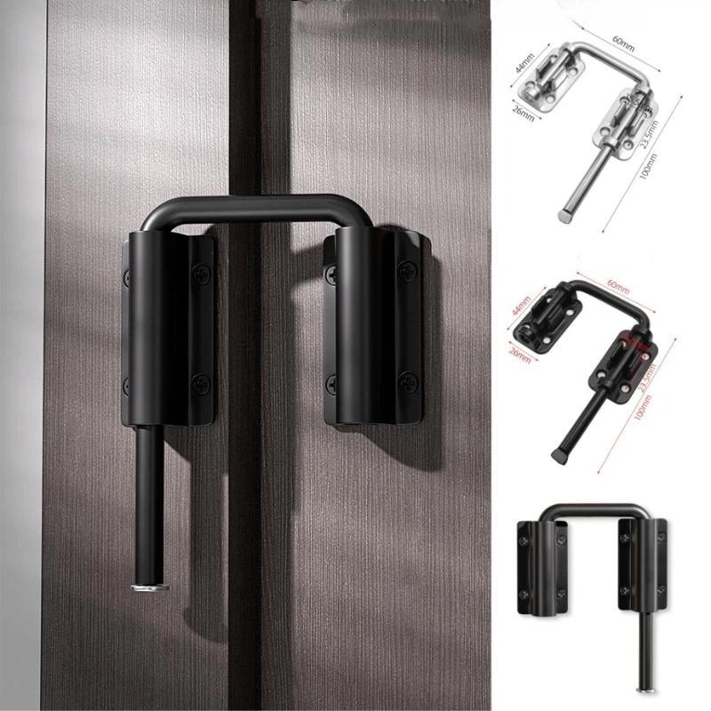 1Pcs Durable Aluminum Alloy Door Latch Lock 90/180 Degree Gate Latch Safety Anti-Theft Buckle Door Bolts Door Buckle Hardware