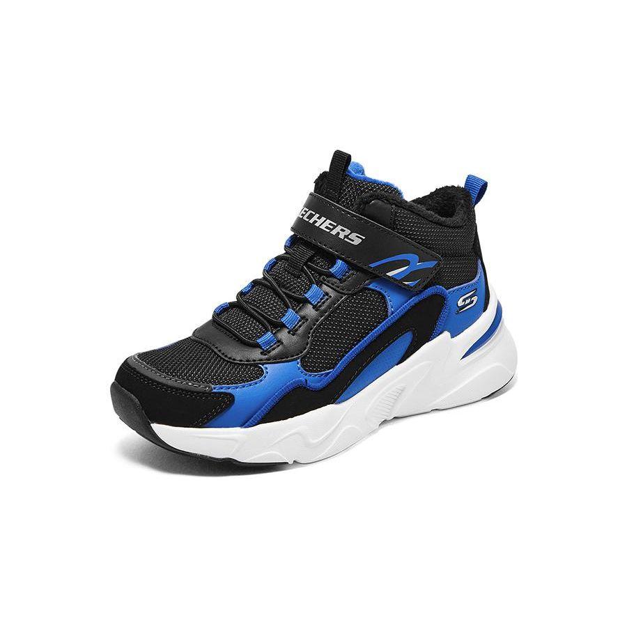 Skechers Bobs Bamina Anti-Kick Casual Shoes Kids sneaker Black Blue 405222L-BKRY