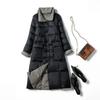 Herbst Winter Warmer Enten Daunen Parka Doppelseitige Rollkragenjacke Einreihig Mittellang Schwarz Gold Grau Grün Weiß S-5XL