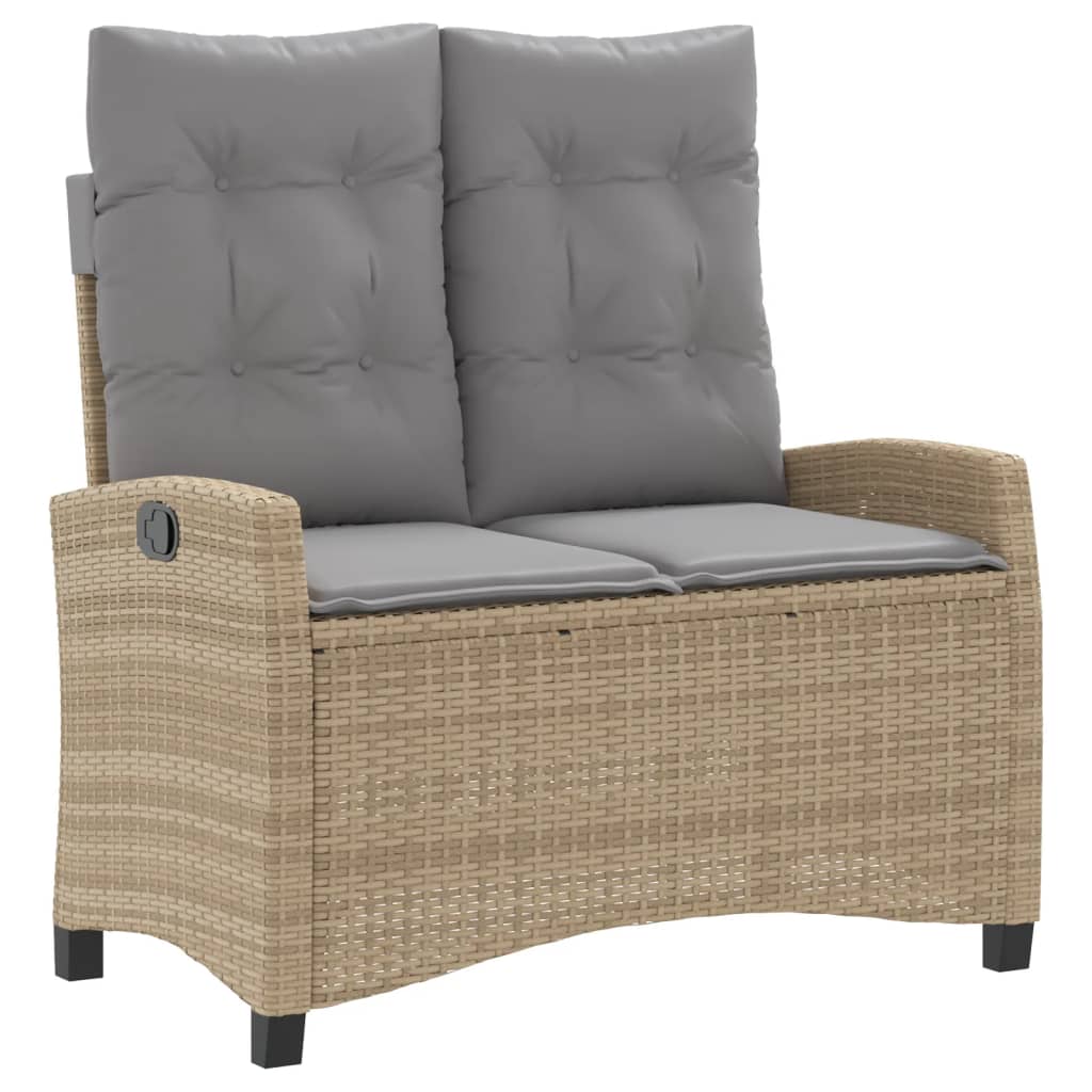 Vidaxl 4-Cz. Gartenmöbel-Set mit Kissen, Beige, Polyrattan