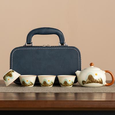 Ru Ofen Yuanshan Kung Fu Tee-Set Keramik Haushalt Gast Tee zubereiten Teetasse Geschenk von der Firma für das Fest