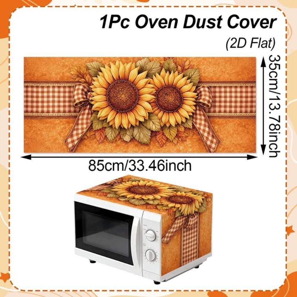 Floral Microwave Cover Universal Dust Protector Mat Microwave Oven Dust Cover Kitchen Appliance