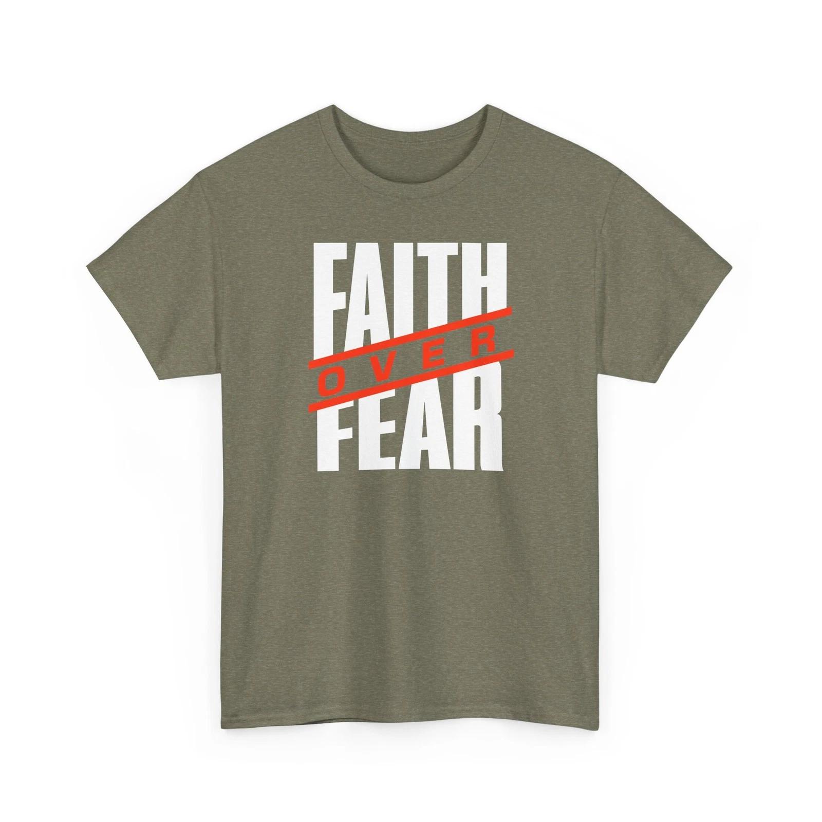 Faith Over Fear Christian Bible Verse T-Shirt XL