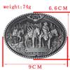 Metal Belt Buckle Western Style Horse Team European and American Style Denim Belt Accessories Big Head