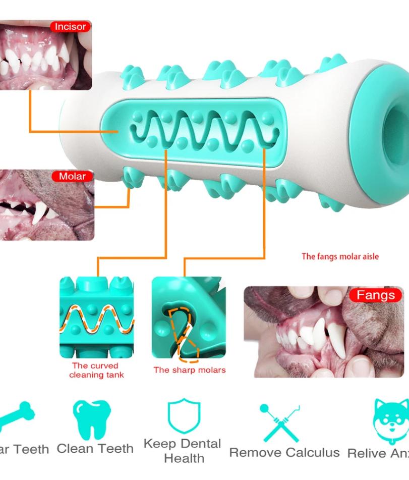 Large Dog Toothbrush Chew Toys Safe Bite Resistant Puppy Dental Care Pet Cleaning Toy For Golden Retriever Pug Treat Dispenser