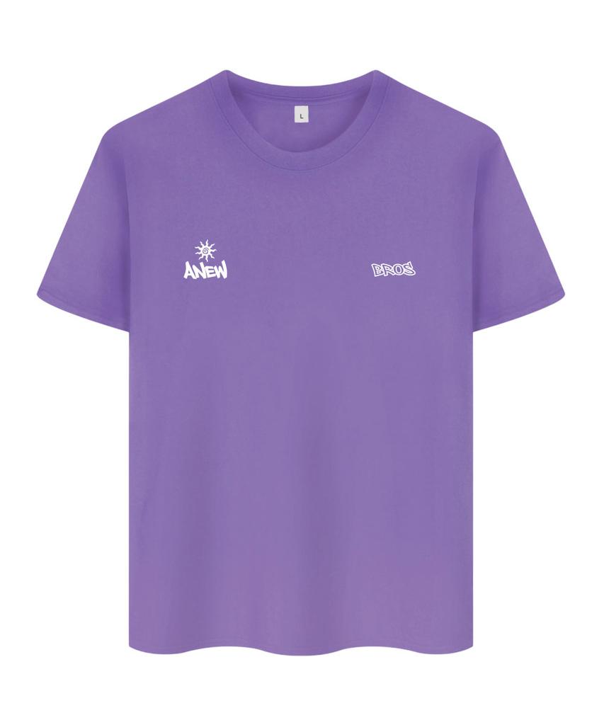ANEWBROS Twin Logo Oversized Short Sleeve T-Shirt 10 Colors [Anse_9102] (B Type)