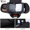 Chao Niu Herren Reisetasche aus echtem Leder mit Schuhfach - Umhänge- Sport- Schultertasche