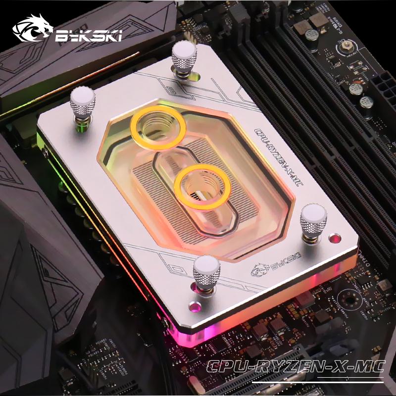 Bykski for AMD RYZEN3000 RyzenAM3/AM3+/AM4 1950X TR4 X399 X570 CPU Water Block Fan Cooling Copper Radiator Water Cooler Cooling