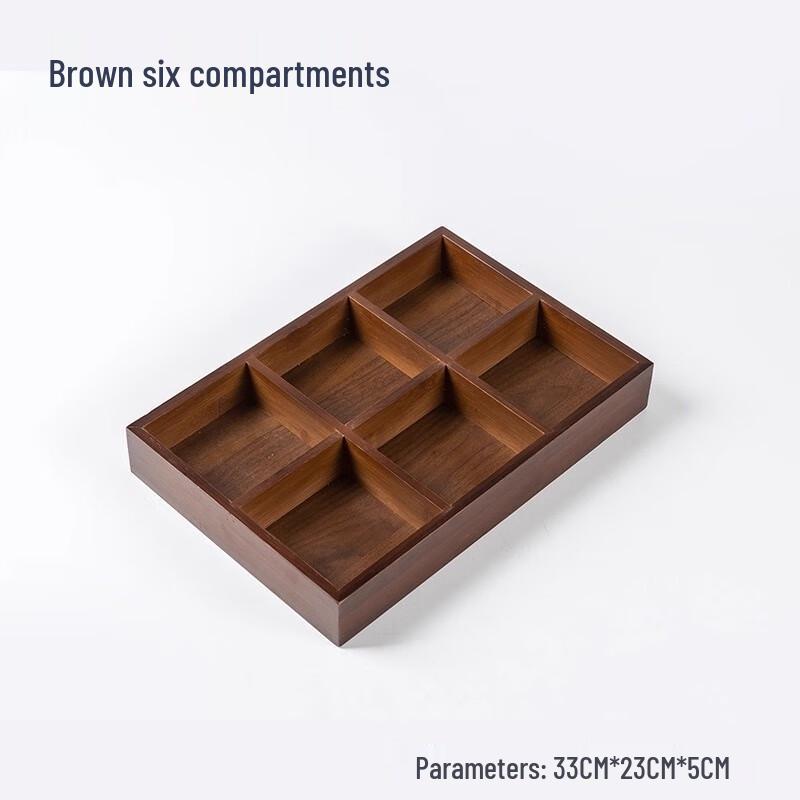Chinese Style Bamboo Divided Serving Tray