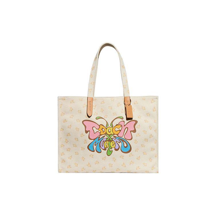 

Coach X Lil Nas Collaboration 43 Snap Closure Butterfly Print Canvas And Leather Tote Bag Women Tote Bags Off-White CK534-L38 Basic Set (Bag+Dust Bag)