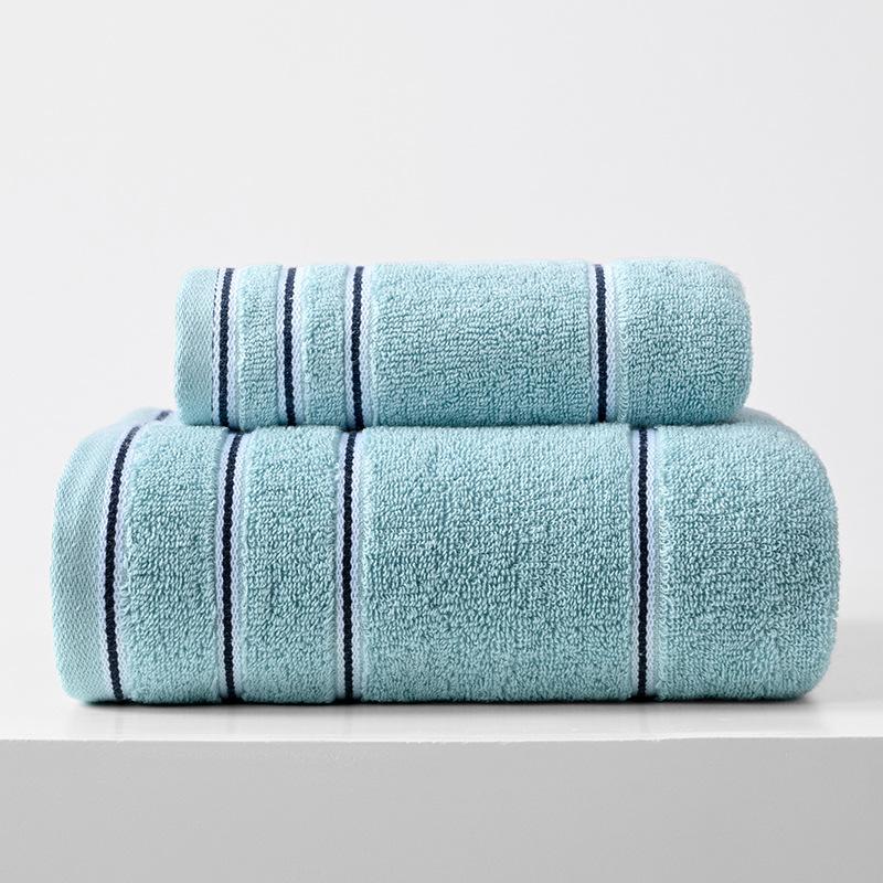 2PCS Luxurious Cotton Towel Set Ultra Soft Highly Absorbent  for Home Bathroom 100% Cotton Suitable for Adults and Children