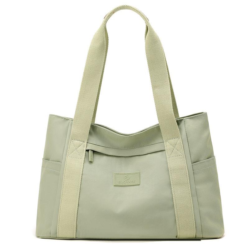 Женская сумка на одно плечо, осенняя новая модная портативная нейлоновая сумка, повседневная женская сумка-тоут, сумка для мамы светло-зеленый