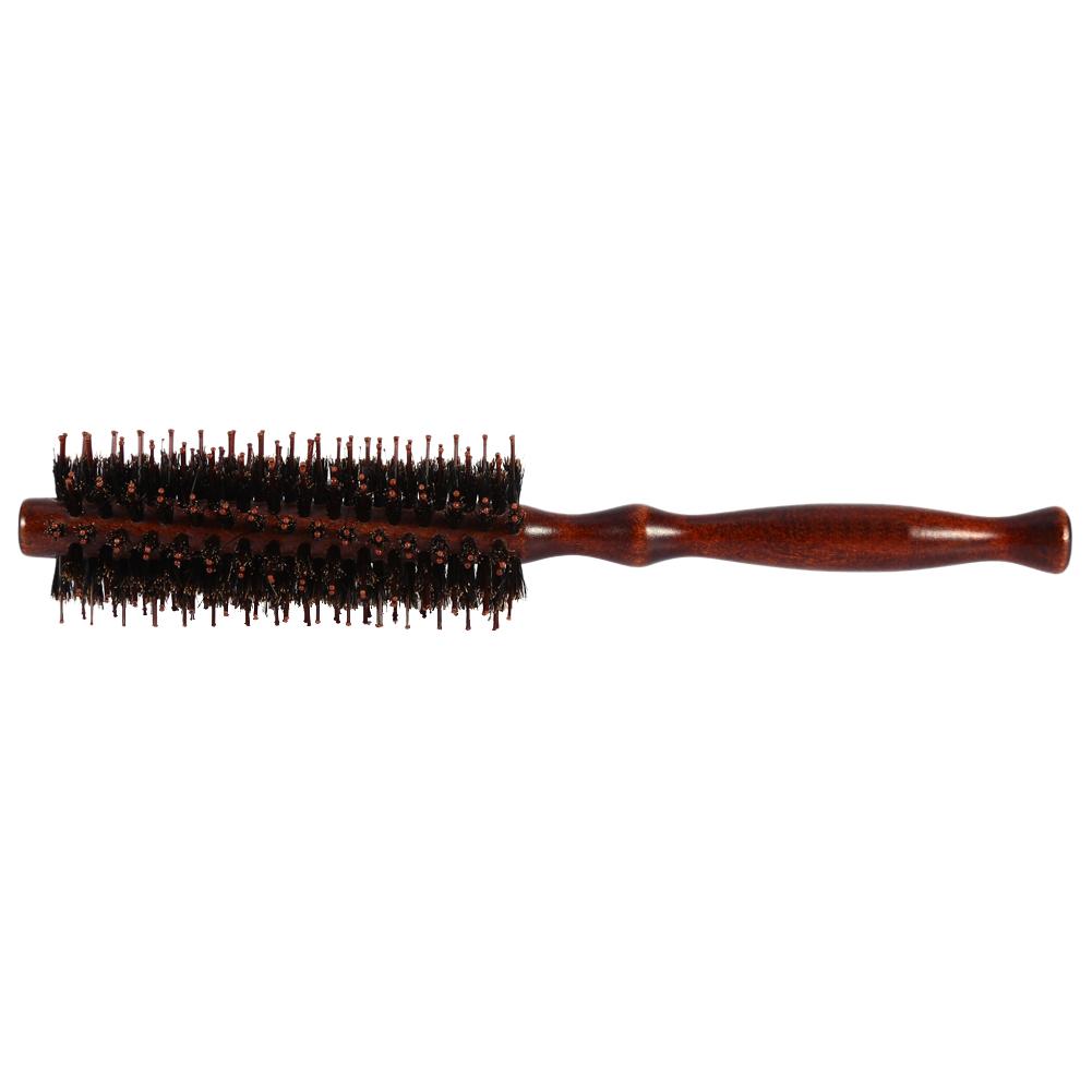Antistatic Curling Hair Care Comb Round Wooden Handle Curly Brush Styling Hairdressing DIY Tool
