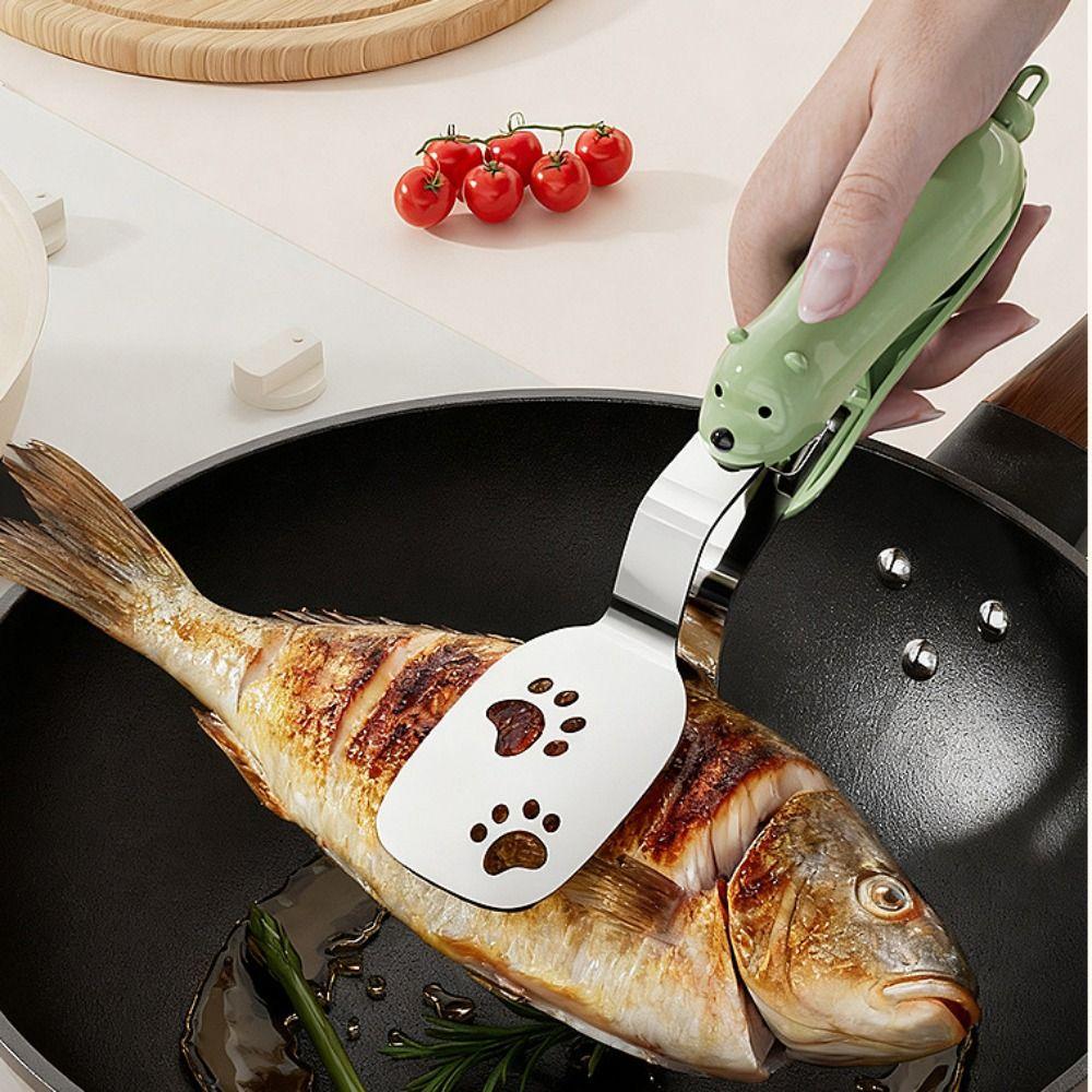 Stainless Steel Steak Clamps Clip Design BBQ Tongs Durable Fish Frying Tongs  Kitchen Barbecue