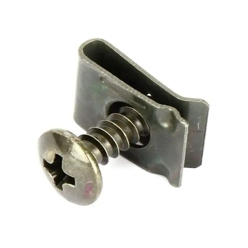 100 Stück - 10 Stück Gemischt Auto Metallschraube Gewindeschneidschraube Befestigungsclip U-Typ Clip mit Schraube Rostschutz Clip Schraubverschluss Blech