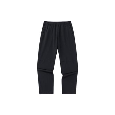 Running Series Solid Color Mid Waist Straight Leg Fleece Casual Pants Men Bottoms Black 952345301-2