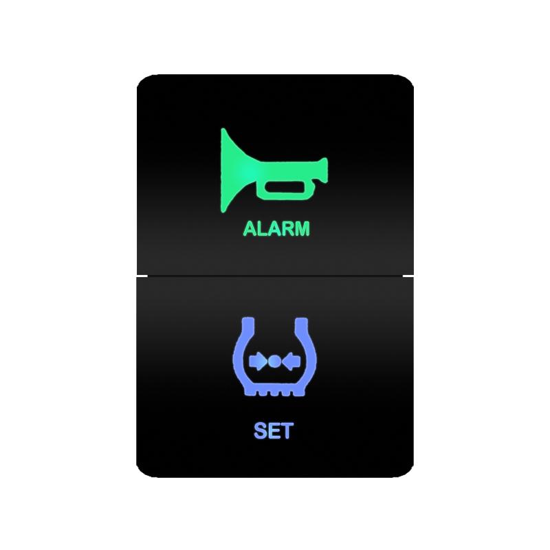 12V Green Blue Light Dual Button Switch ON OFF /Momentary Push Switch For Toyota 4Runner FJ Cruiser Landcruiser Camry RAV4 Prado Relays 5