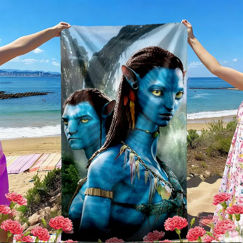 Avatar Print Beach Towel, Versatile Lightweight Absorbent Beach Towel for Pool Surf Yoga Bathroom, Perfect Birthday Holiday Gift